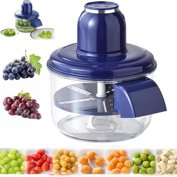 Automatic Grape Peeler Machine, Electric Garlic & Cherry Tomato Peeler Skin Remover Tool for Small Fruits, Effortless Peeling for Home Kitchen (Blue-1PC)